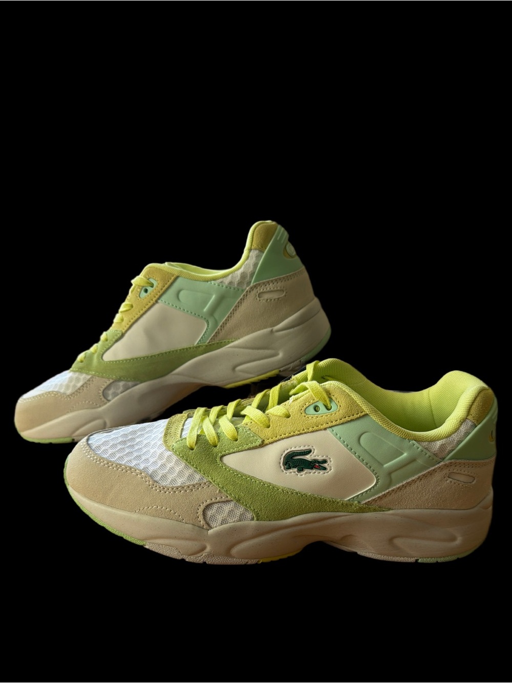 Lacoste STORM 96  Pastel Green & White Sport Sneaker Men’s size 10.5 NWT - Picture 3 of 16